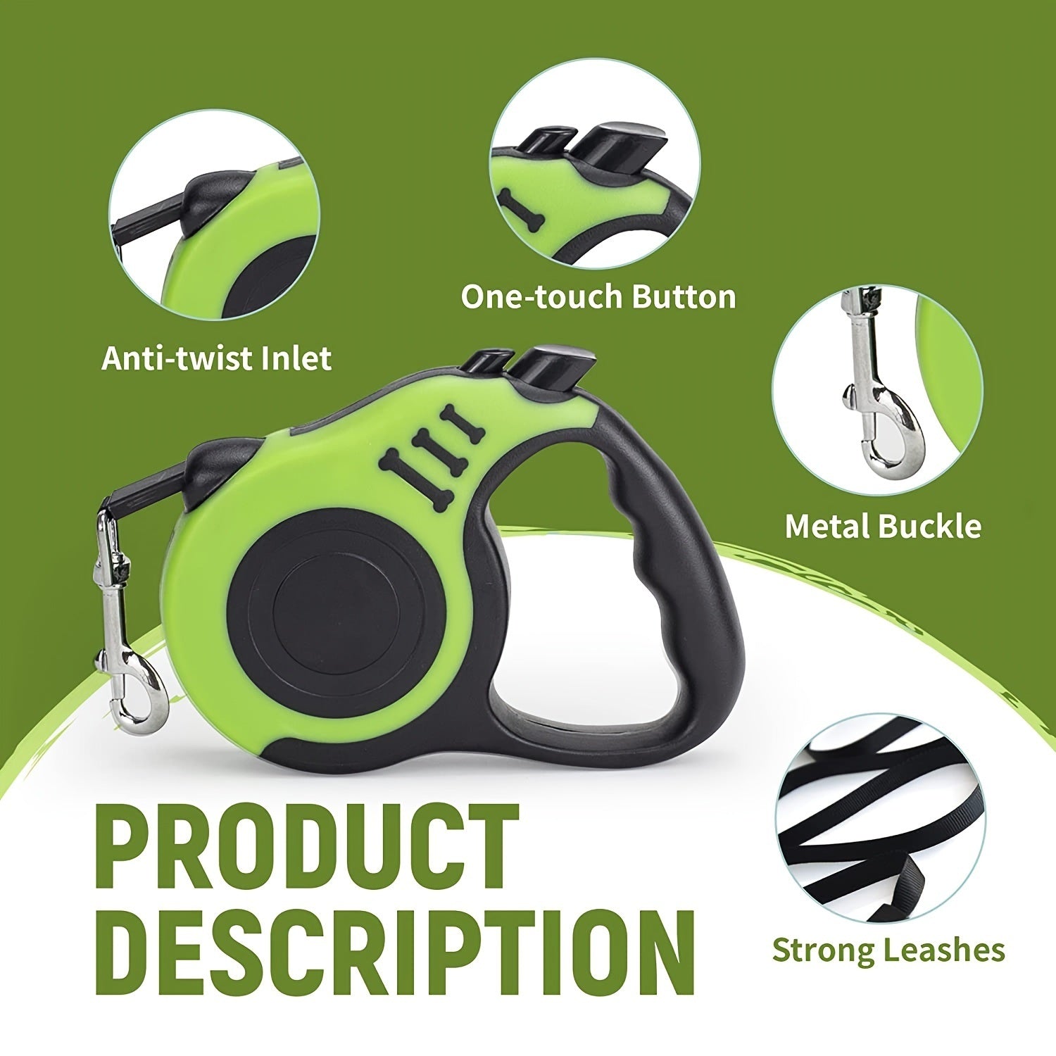 Pet Leash For Dog & Cat; Retractable Dog Leash Automatic Telescopic Tractor Dog Rope For Outdoors; dog leash Doba